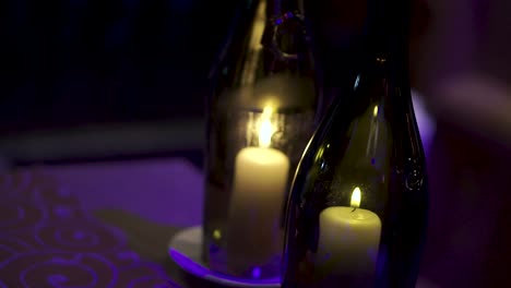 velas en botellas decoración de restaurantes
