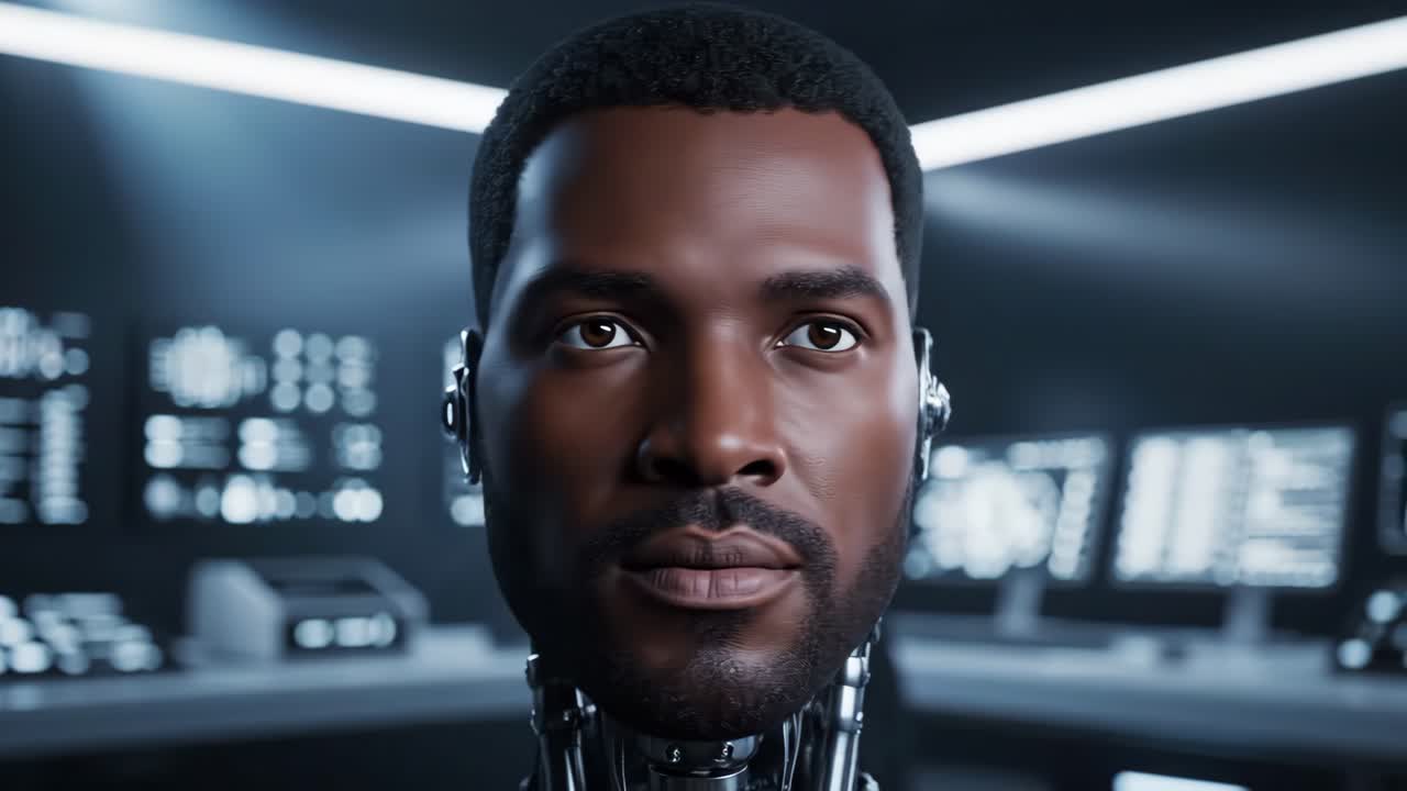 AI Robot with Human Face