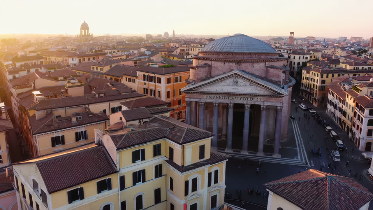 Aerial View of Basilica di Sant'Andrea della Valle in Rome, Italy
