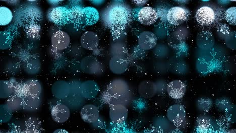 animation of light spots over snow falling