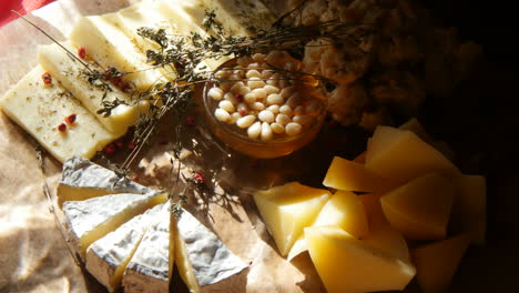 cheese and honey platter