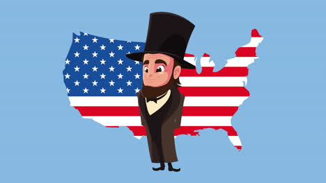 cartoon illustration of abraham lincoln