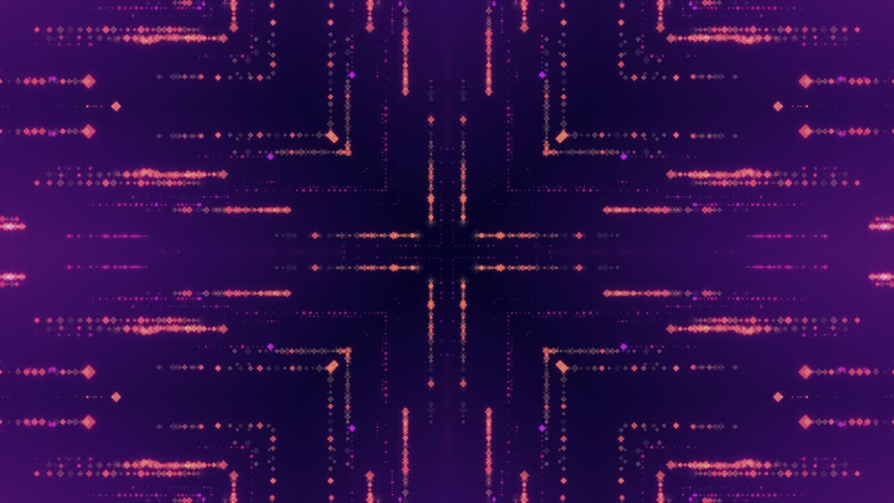 Purple abstract light symmetrical pattern background for VJ loop.