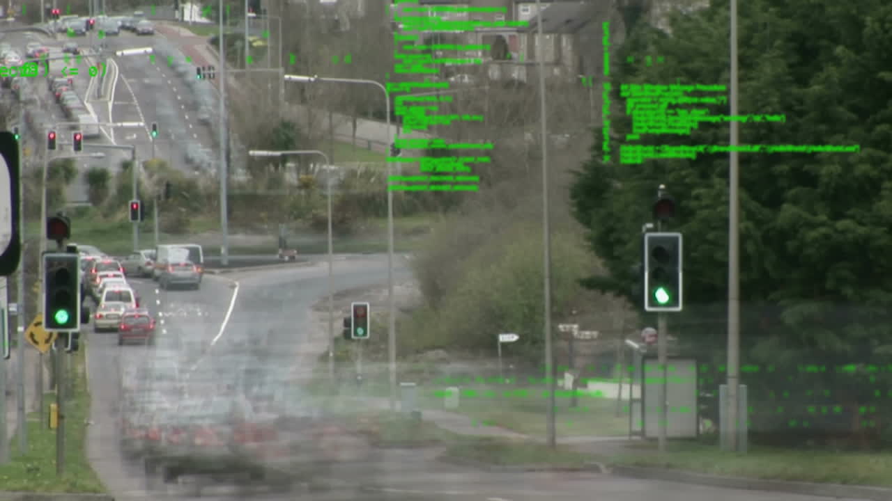 Time lapse of a highway with cars