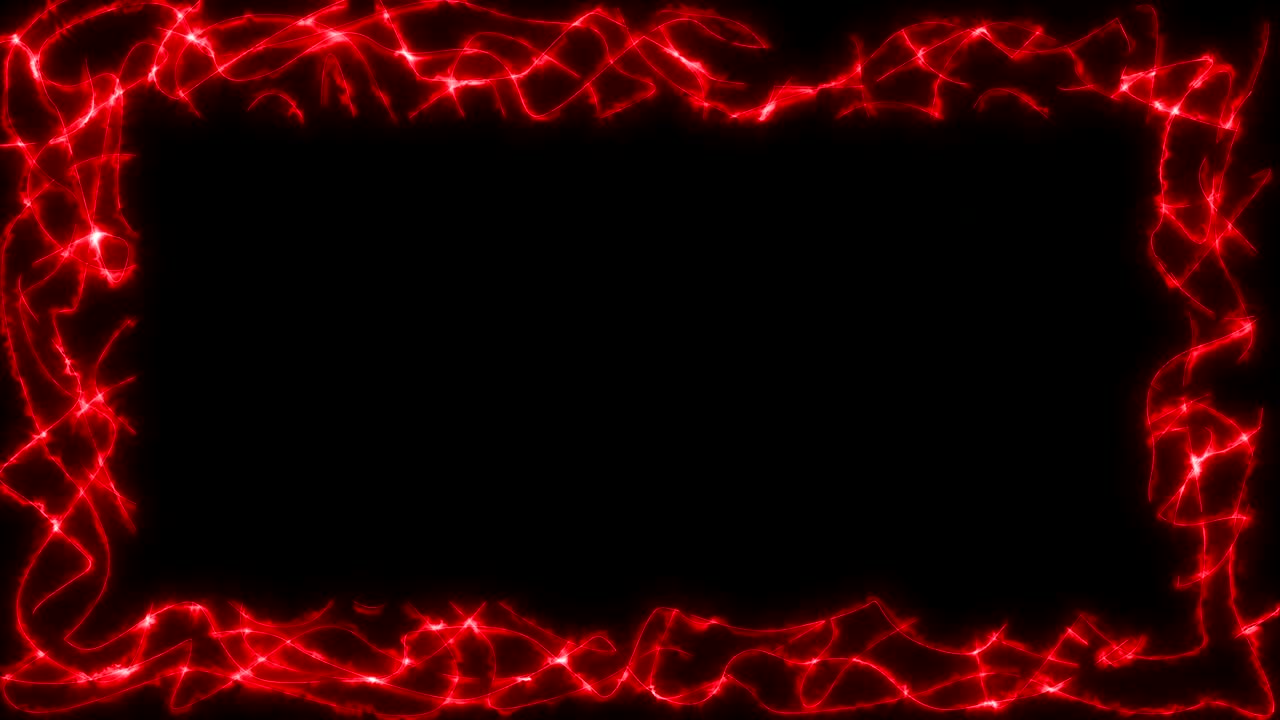 검은 바탕에 빨간 프레임과 반이는 색상 효과