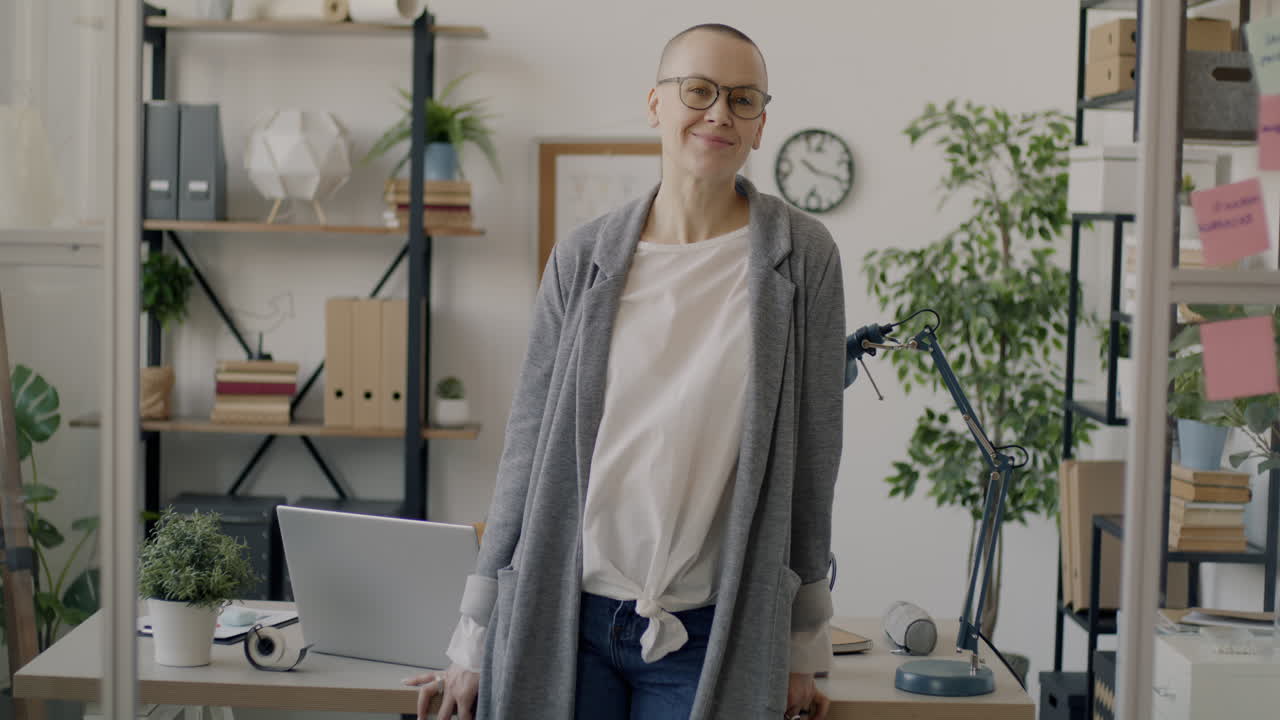 Woman in a Modern Home Office