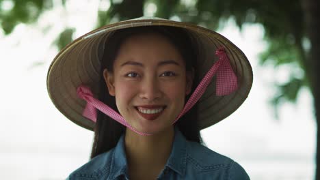 handheld video shows of vietnamese young woman