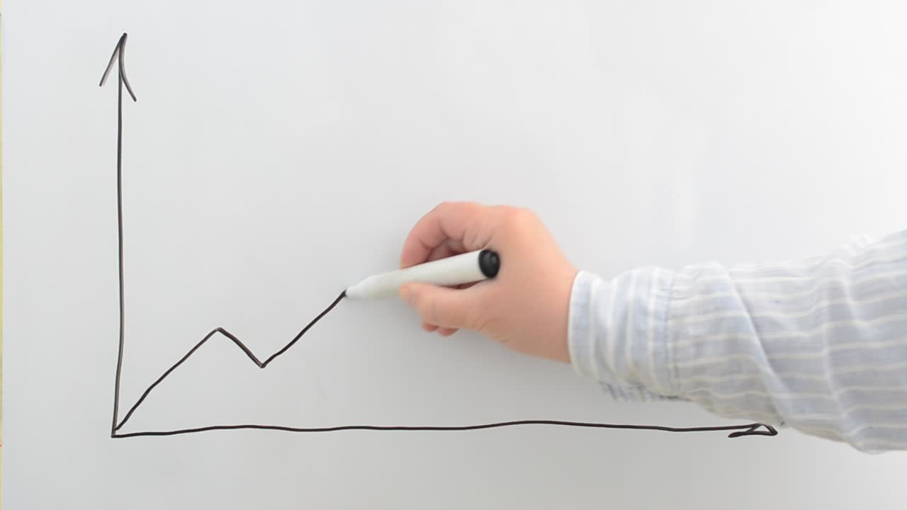 Il programma su una lavagna bianca. Disegniamo con un pennarello