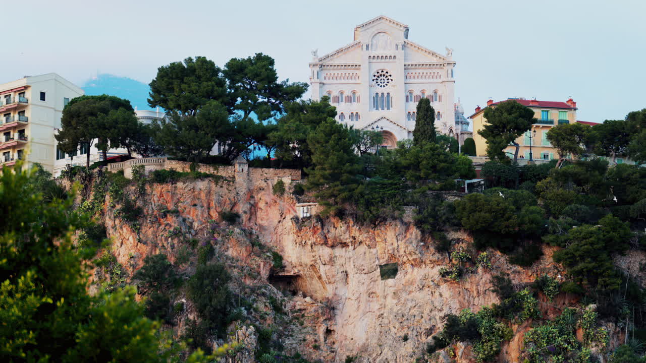 Distant view of the The Cathedral of Our Immaculate Lady, Monaco
