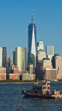 magnificent cityscape of new york, iconic skyscrapers visible from new jersey