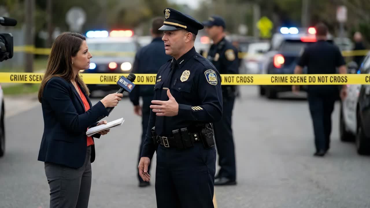 Police Investigation at Crime Scene