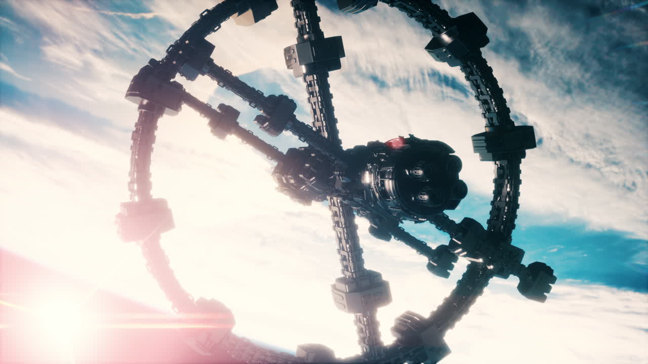 지구 근처의 외계인 모체선 nasa에 의해 제공 된 요소