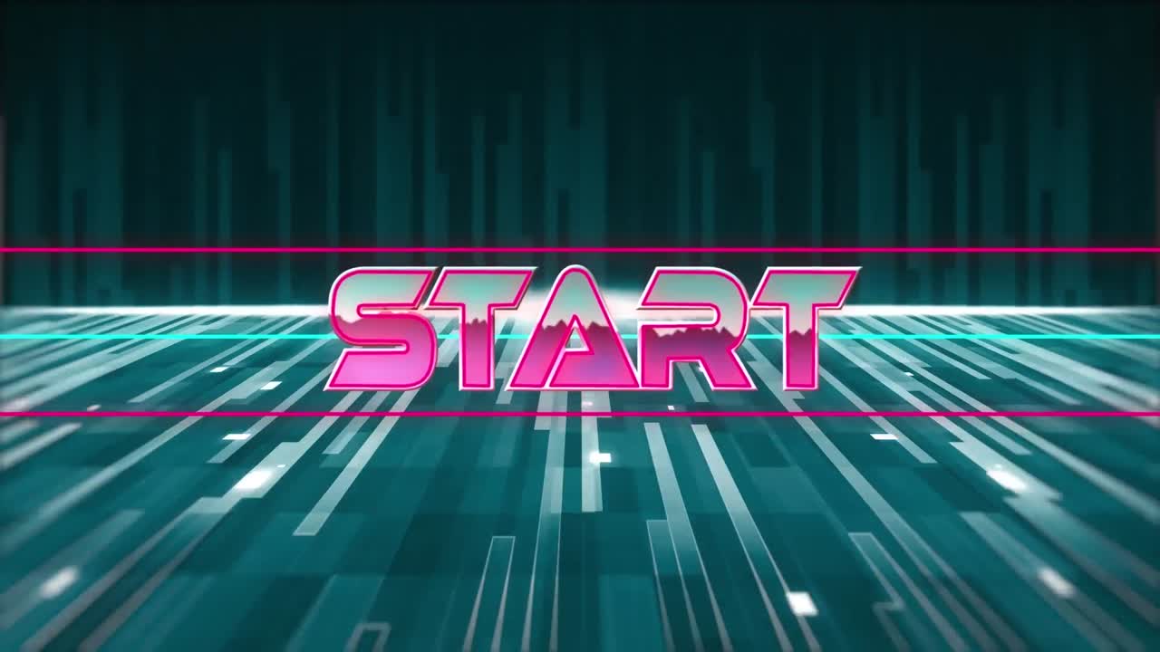 animación del texto de inicio sobre senderos verdes