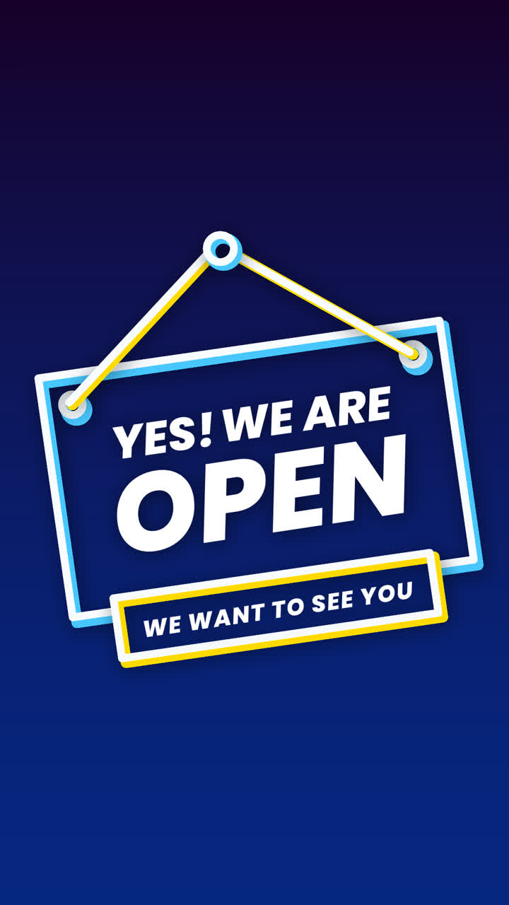 Motion Graphic of Gradient we are back instagram post