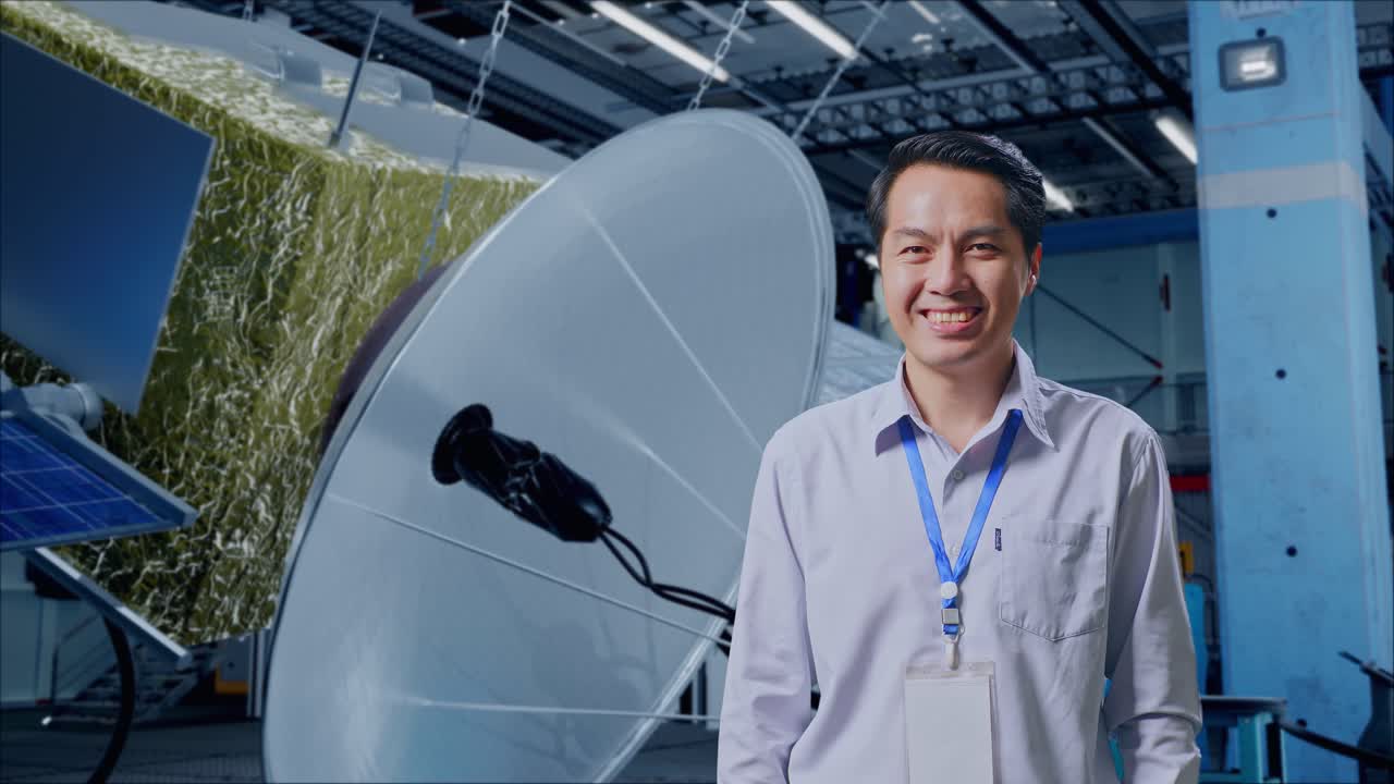 위성 제조 시설의 엔지니어