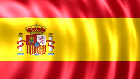 bandera de satén realista de españa bandera española animada 3d en bucle renderización sin fin bandera de españa ondeando en el viento streaming en 4k 60p optimizado para reducir el tamaño o nativo
