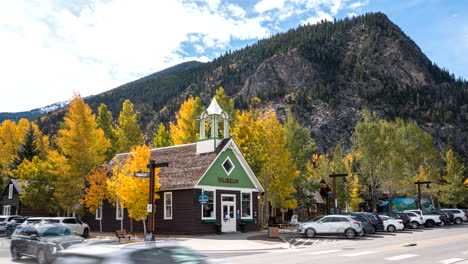 timelapse of frisco main street with fall colors