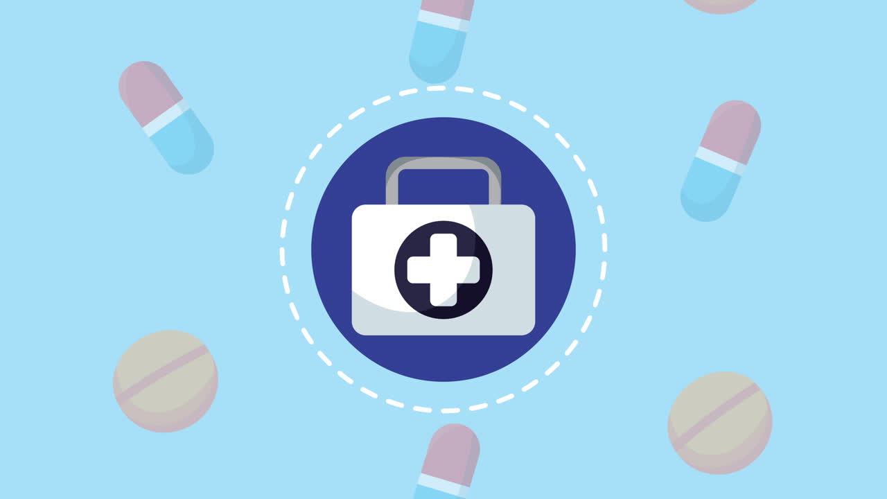 약물이 들어있는 응급 처치 상자