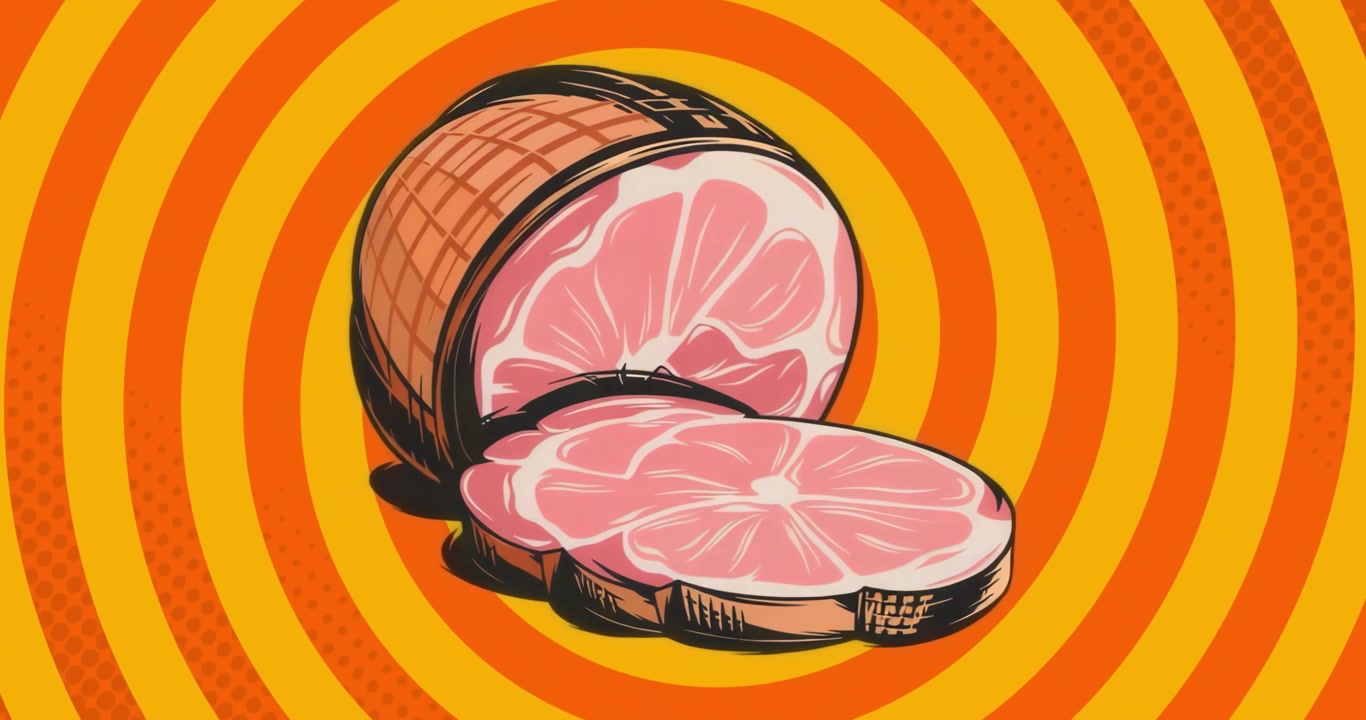 Cilindro a griglia in loop che mostra fette rosa contro anelli giallo-arancio, mettendo in mostra il design.