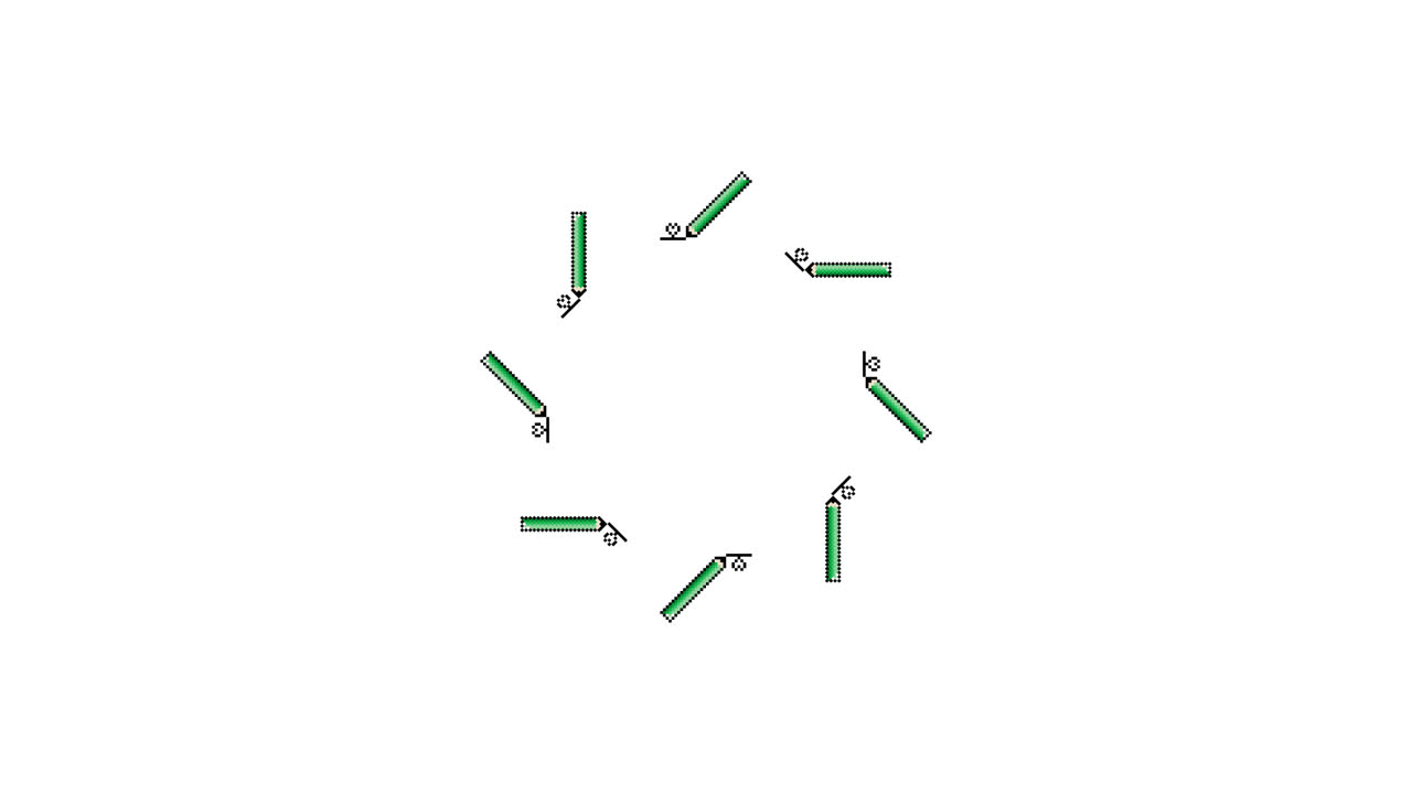 Pixel Art Pencil Spinning Circle Animated Overlay Transparent 30fps (5)