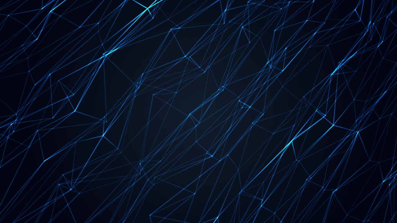 Abstract background blue polygonal waving surface and shining texture.