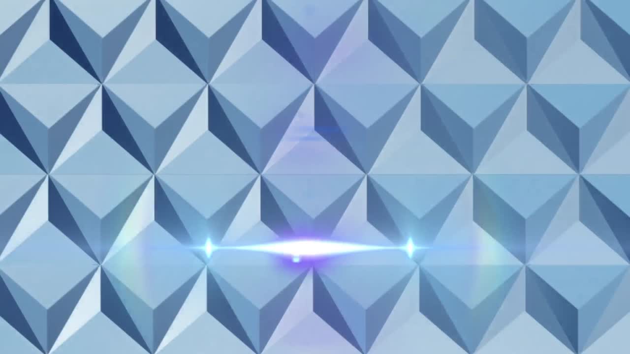 회색 배경에 추상적인 3d 모양에 대한 빛의 점의 디지털 애니메이션