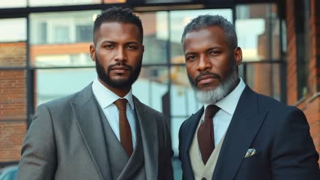 two men in suits standing next to each other