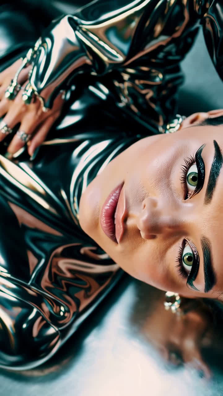 Ritratto di moda metallica