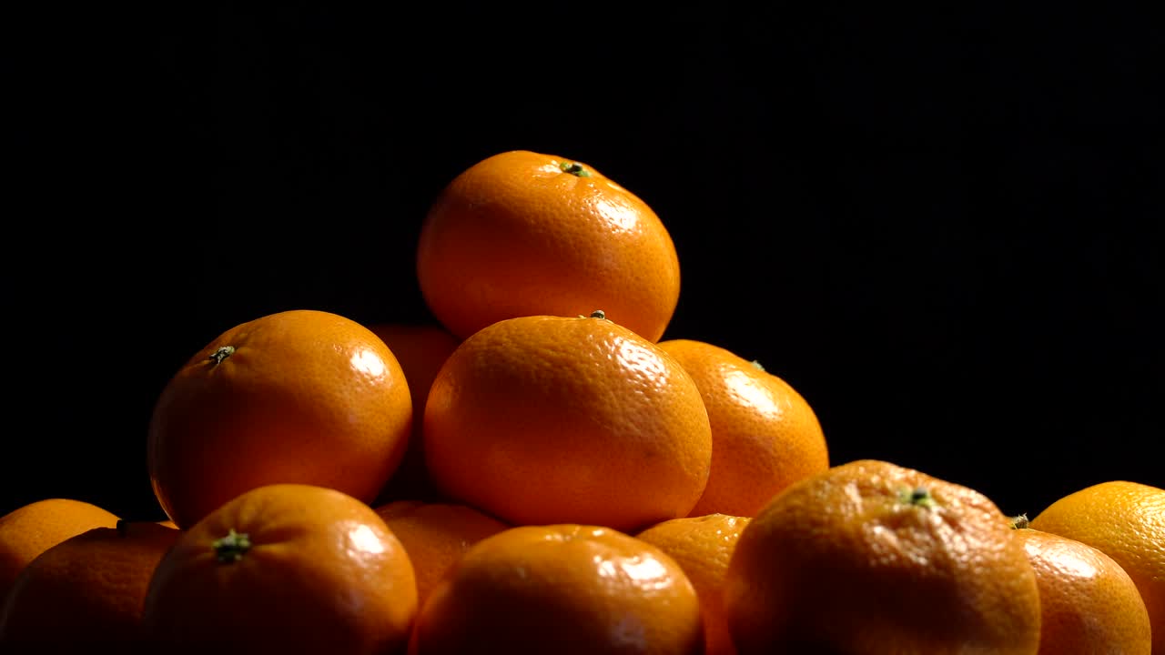 el fondo de las mandarinas frescas