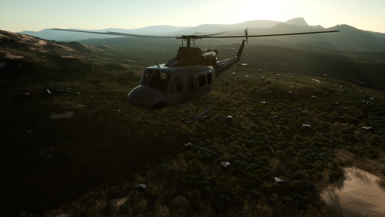 베트남에 있는 미국 군사 헬리 ⁇ 터