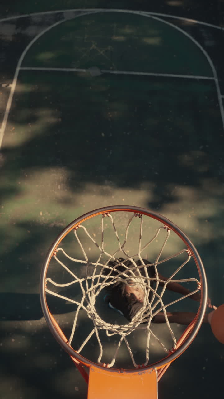 Basketball Shot at Outdoor Court