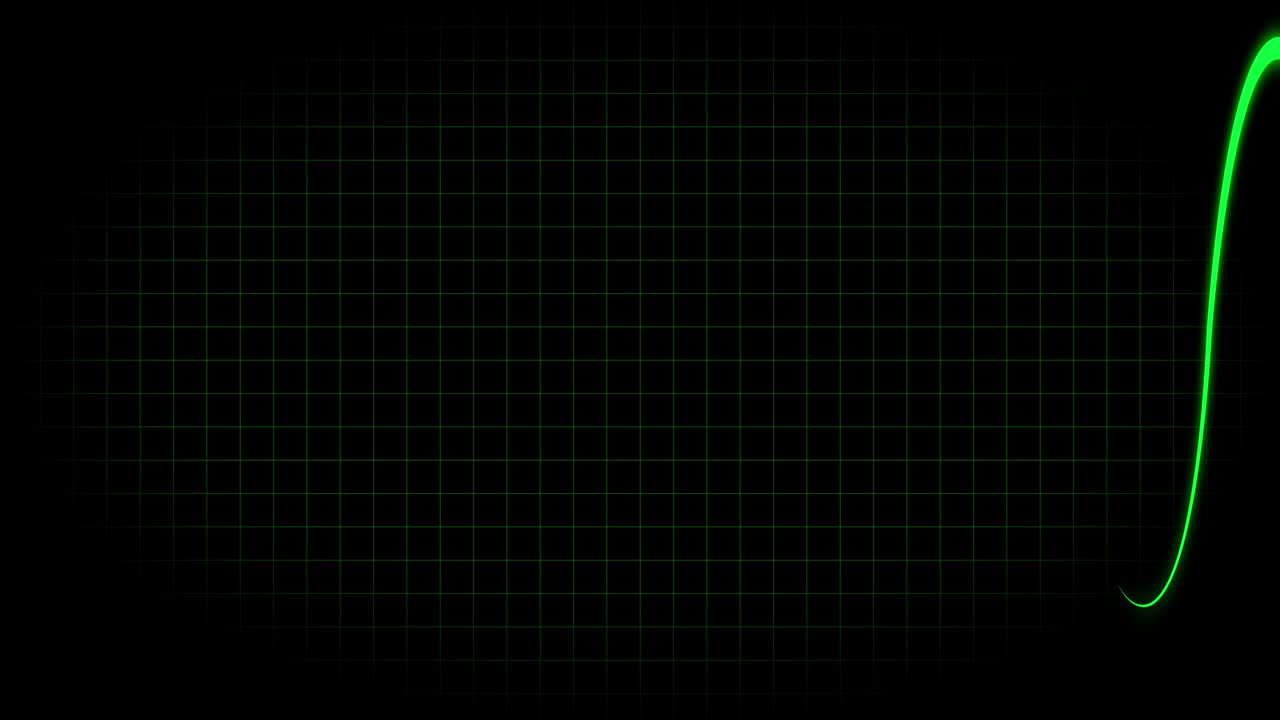 전기 심장 기록 오실로스코프 파동 형태 애니메이션 모션 그래픽