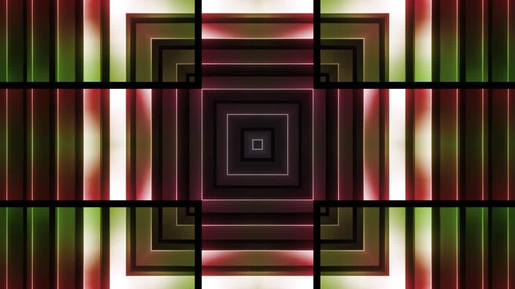Abstract Geometric Neon Pattern