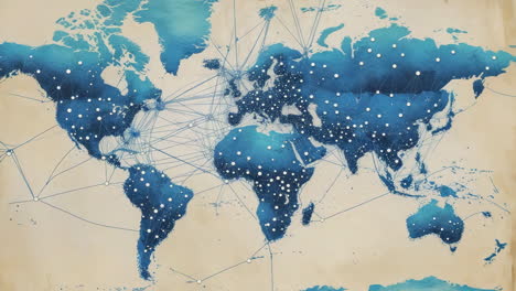 global network and connectivity map