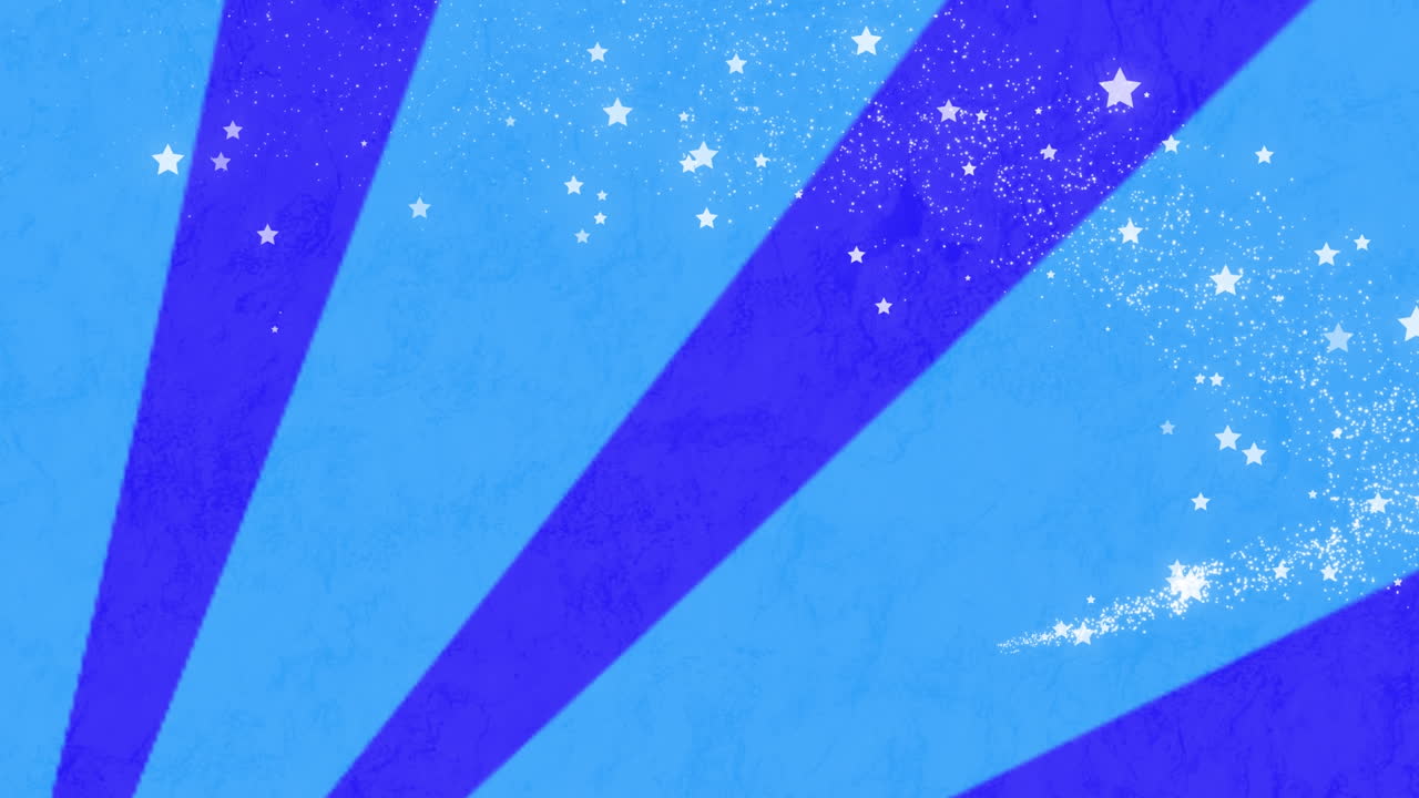 회전하는 줄무 ⁇  파란색 배경에 나타나는 별의 애니메이션