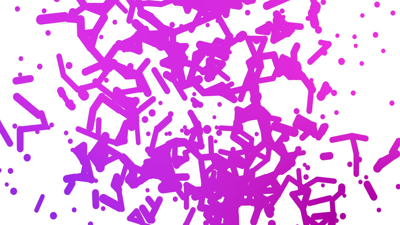 ⁇ 색 배경 위에 회전하는 연결의 네온 네트워크의 애니메이션