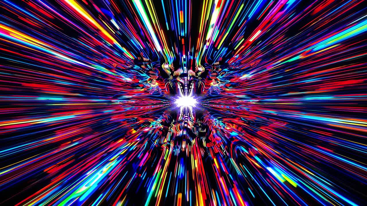 Abstract Psychedelic Light Tunnel