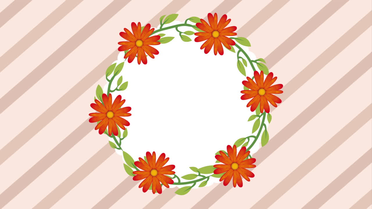 꽃 장식 디자인, 비디오 애니메이션 hd1080