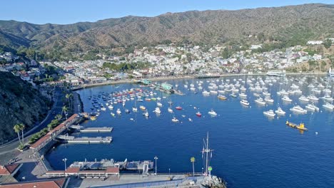 yachts and boats blue ocean and tropical beaches aerial view of harbor