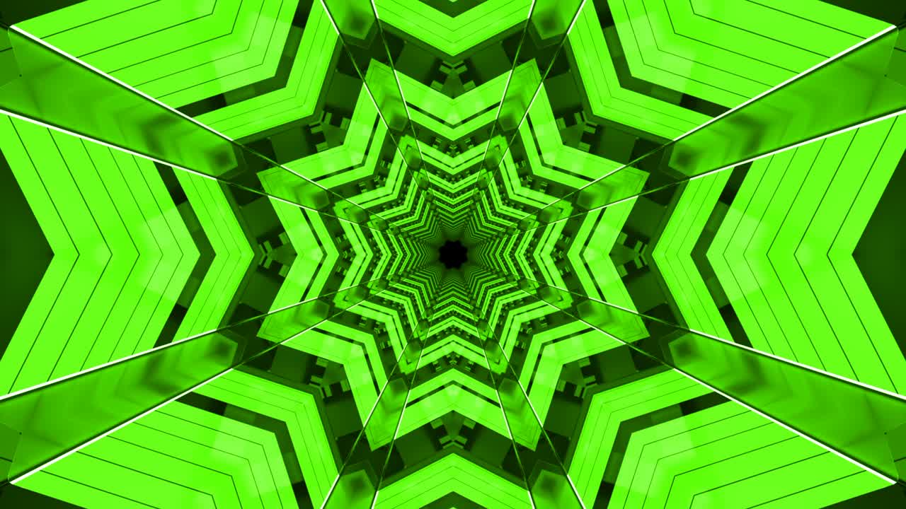 Túnel de Fundo Abstrato em Loop Verde para Boate