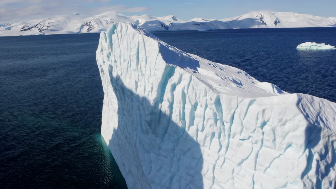 Massive Iceberg in Polar Ocean Waters