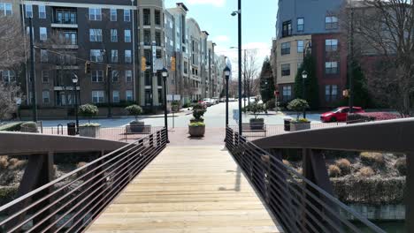 Walking-down-bridge-over-water