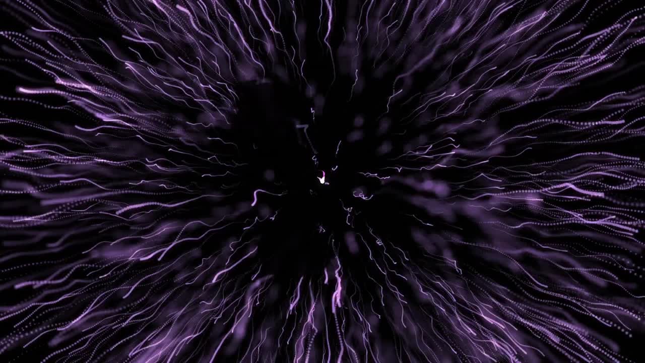 animación de rastros de luz sobre un fondo negro