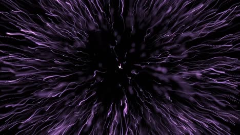 animación de rastros de luz sobre un fondo negro
