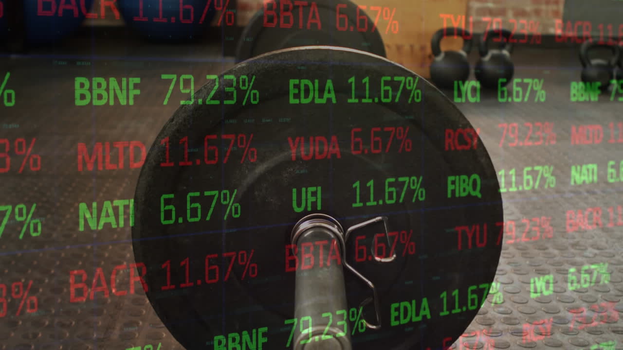 체육관에서 데이터 처리의 애니메이션