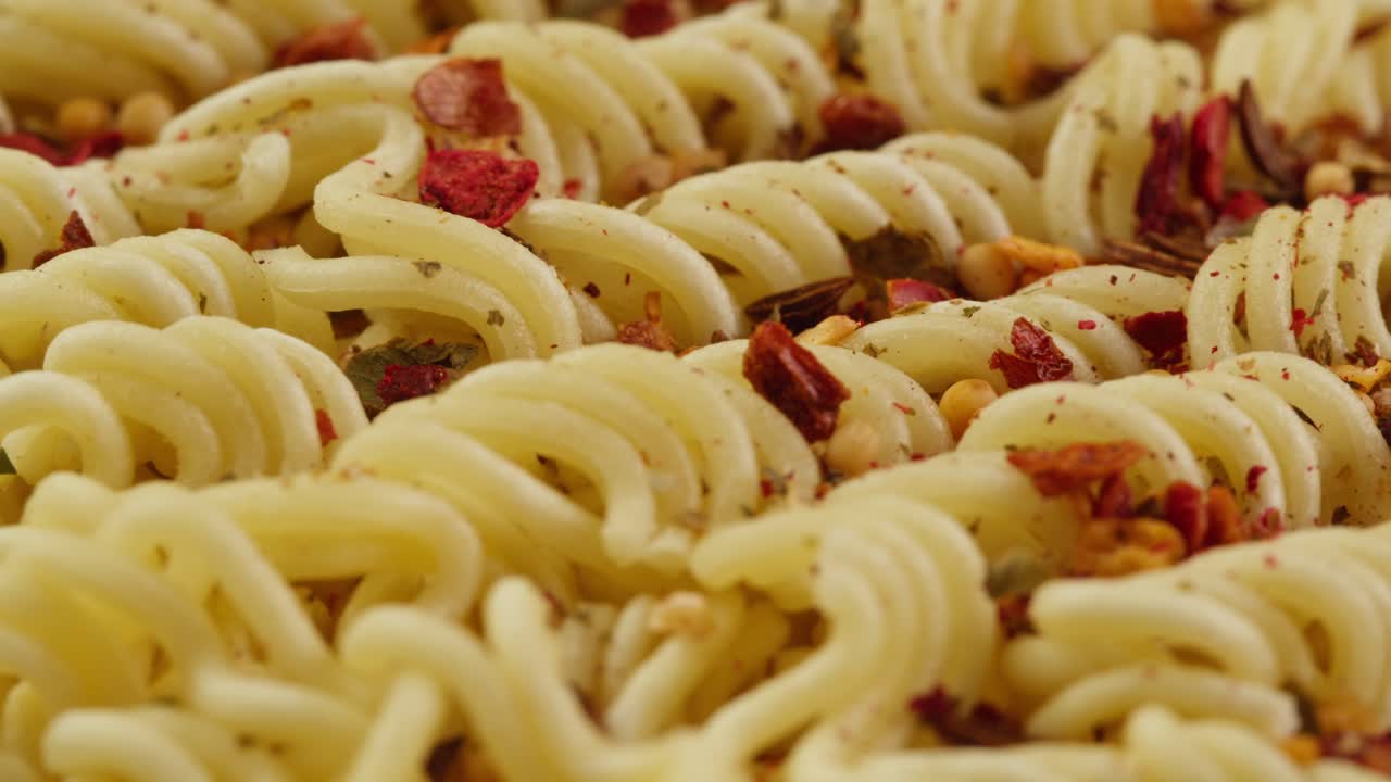 Close-up of Instant Noodles with Spices