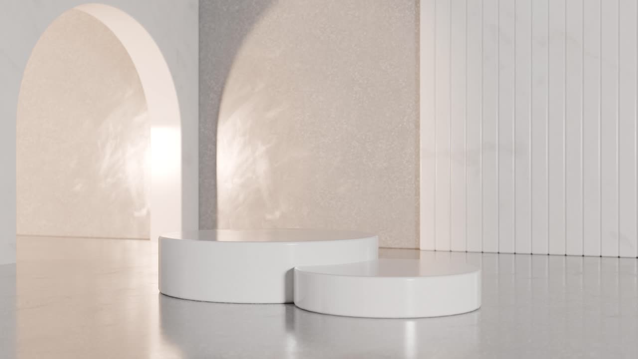 White Minimalist Product Display