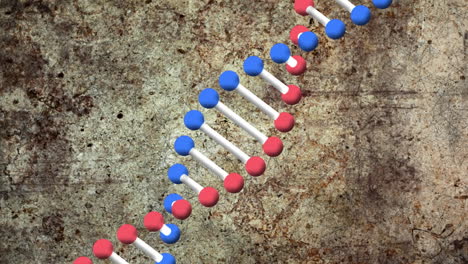 animación de una cadena de adn rodante sobre un fondo abstracto