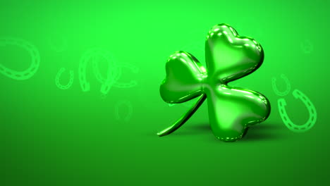 irish green shamrock on green gradient