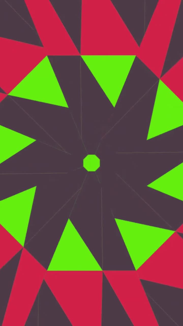 Abstrakt Geometrisk Kalejdoskopmønster Animation